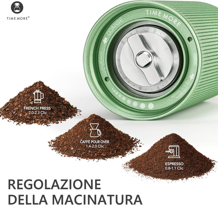 Chestnut C3 ESP PRO, TIMEMORE Kaffeemühle Manuell, Upgrade Integrierte Ganzmetallgehäuse, Handkaffee