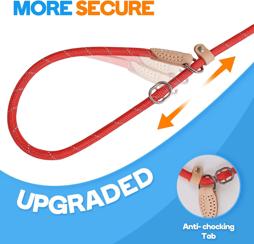 Grand Line Retrieverleine mit Zugstopp, 150 cm Moxonleine Reflektierende Hundeleine, Sicher Dauerhaf