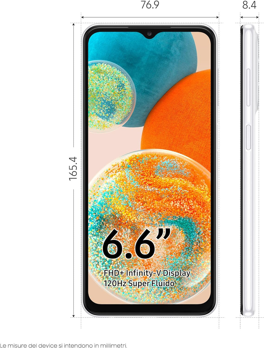 Samsung A236F/DS A23 5G, Awesome White, 4-GB/128-GB, Awesome White