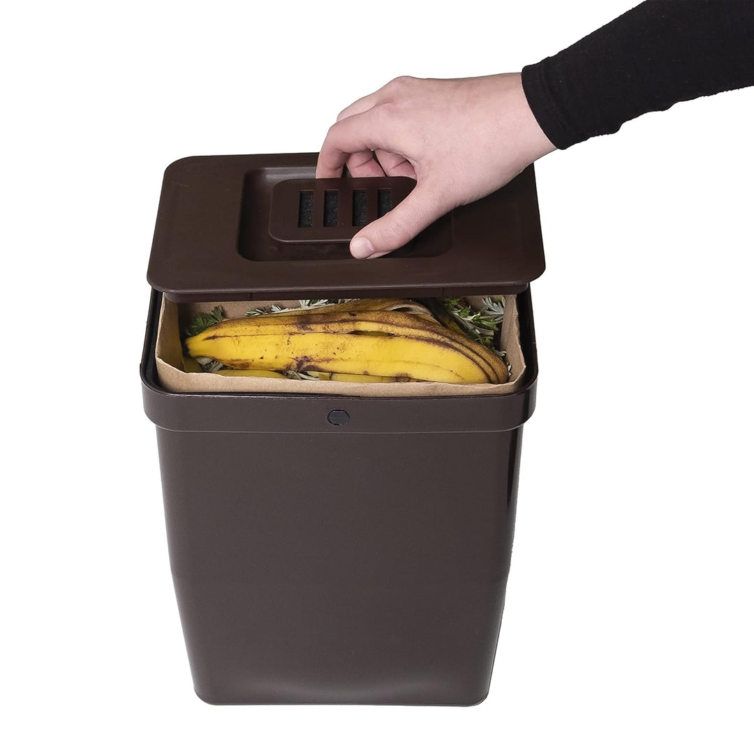 LM 534 Deckel für LM 530 Biomülleimer 8L, Biotonnendeckel mit austauschbar Filterkartusche, 230x153x