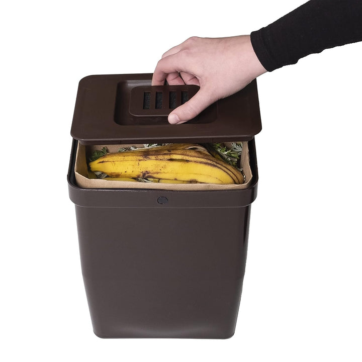 LM 534 Deckel für LM 530 Biomülleimer 8L, Biotonnendeckel mit austauschbar Filterkartusche, 230x153x