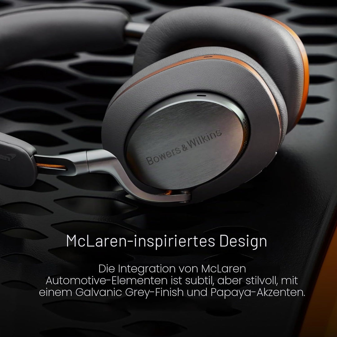 Bowers & Wilkins PX8 McLaren Edition Over-Kopfhörer mit Geräuschunterdrückung, kabellos, Bluetooth 5