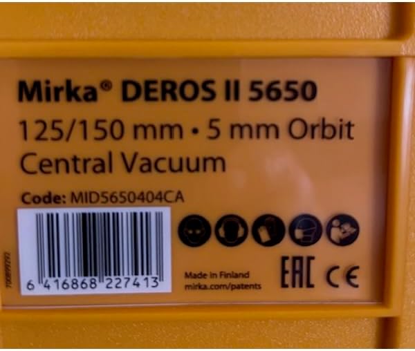 Mirka Deros 5650cv 125/150mm Vacuum Orbit 5mm Kiste