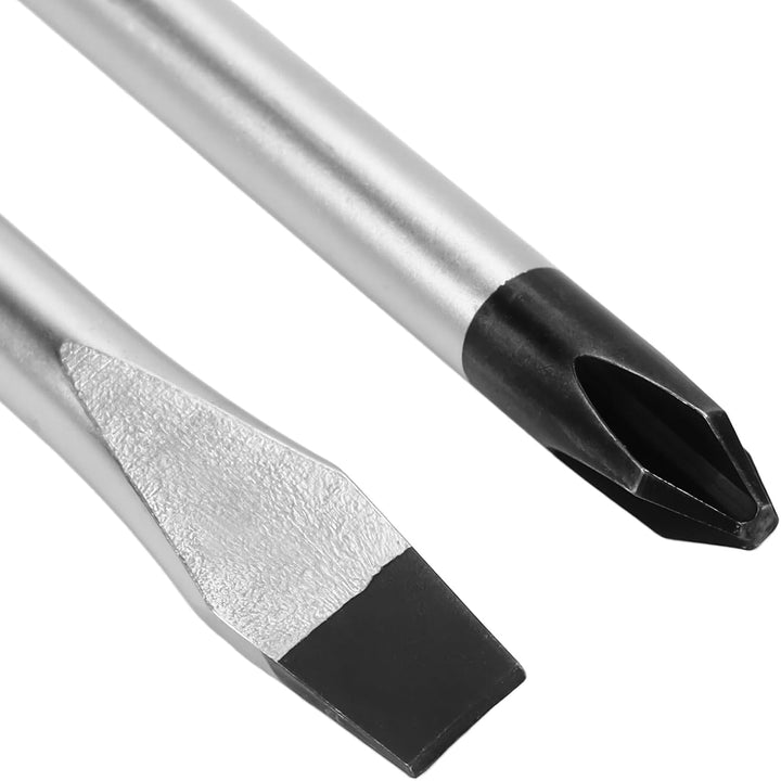 4 Stück Schraubendreher Lang Set, 41,5 cm Schwarz Gelber Griff Schraubendreher, 2 Flachschraubendreh