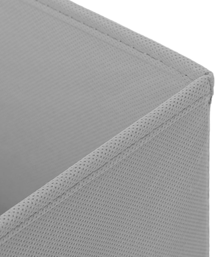 StickandShine 6er Set Hellgrau Faltbox 28 x 28 x 28 cm Aufbewahrungsbox faltbar mit Deckel, Hellgrau