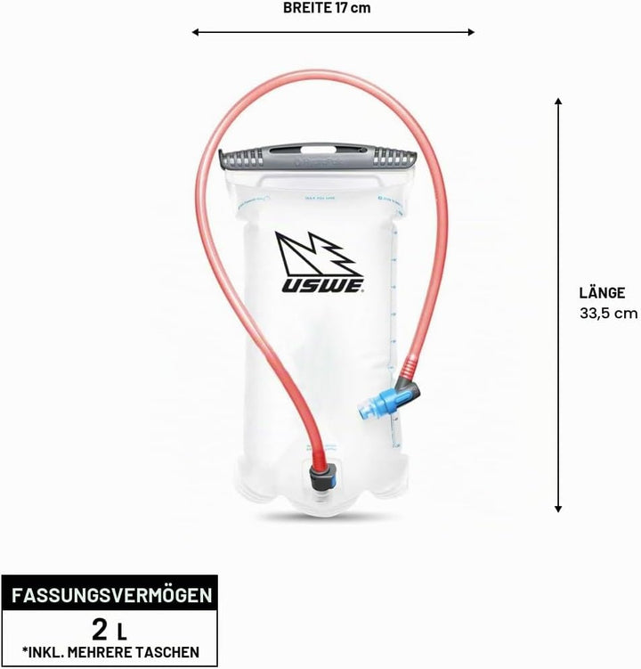 USWE Neck Brace Trinksystem SP2 Handsfree Schwarz Gr. 0.5L