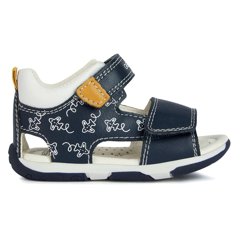 Geox Jungen B Tapuz Boy Sandal 19 EU Navy Ochre, 19 EU Navy Ochre
