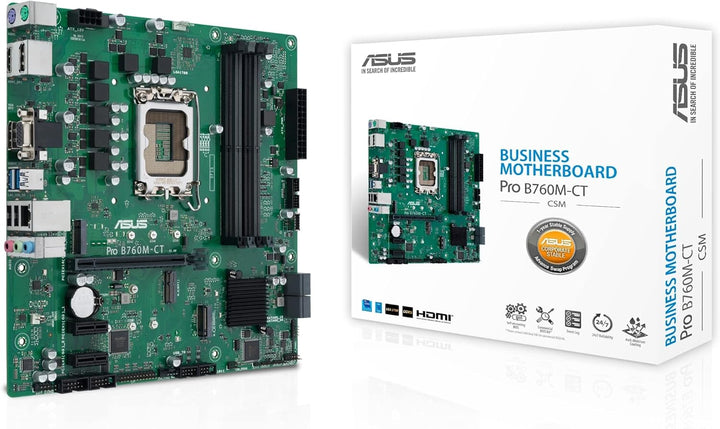 ASUS PRO B760M-CT-CSM Business Mainboard Sockel Intel LGA 1700 (mATX, CSM, Control Center Express, C