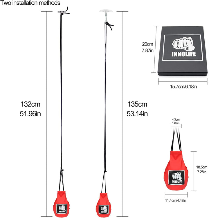 Innolife Boxing Dodge Hide Speed Bag rot Rot (Füllmaterial bereits im Lieferumfang enthalten), Rot (