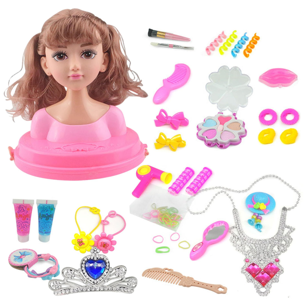 1 Set Puppenkopf für Haarstyling und Make-up, Stylingkopf, Puppe für Mädchen, farbenfrohes, realisti