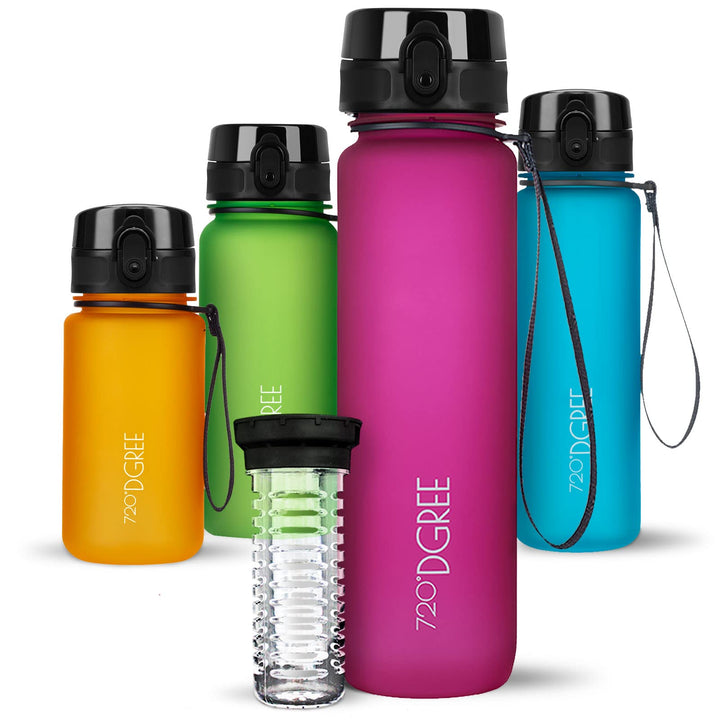 720°DGREE Trinkflasche “uberBottle“ 350ml, 500ml, 650ml, 1l, 1,5 Liter softTouch +Früchtebehälter -