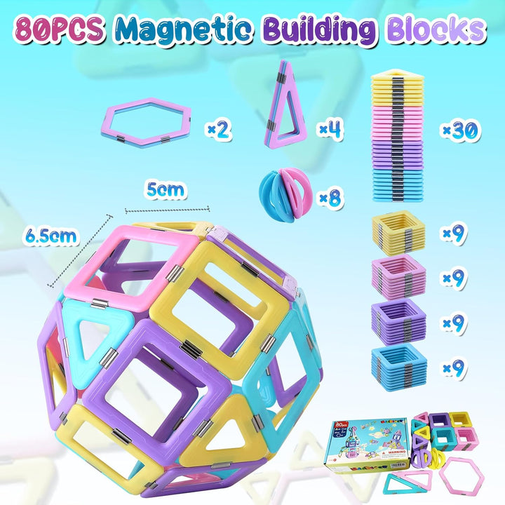 Magblock Magnetische Bausteine - Magnet Konstruktion Bauen Blöcke Kinder Geschenk Spielzeug für Jung
