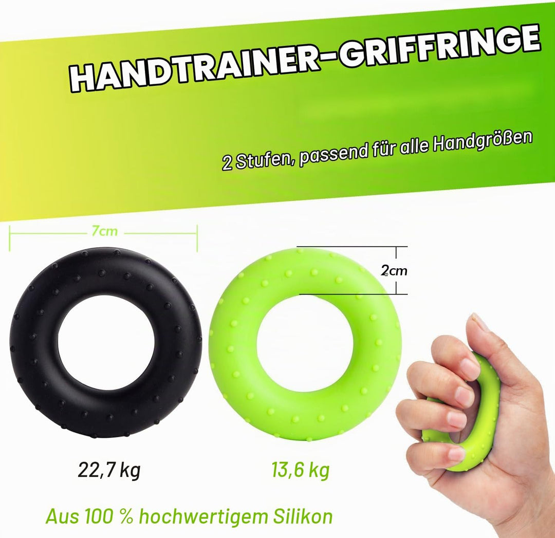 Handtrainer, Griffkraft Trainer Set, Unterarm Trainingsgerät,Hand Gripper, Fingertrainer, Gyroball,