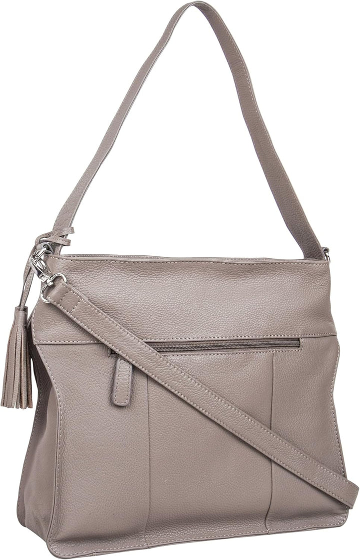 Gerry Weber - cadiz hobo mhz Grau 32,00X28,00X11,00 CM Farbe:grau / Material:polyester,cow Leather,