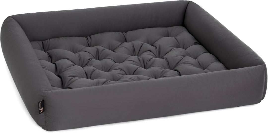 Doctor Bark Pointer | Hundebett mit Hundekissen - orthopädisch, waschbar, bequem (XXL - 100x90 cm, A