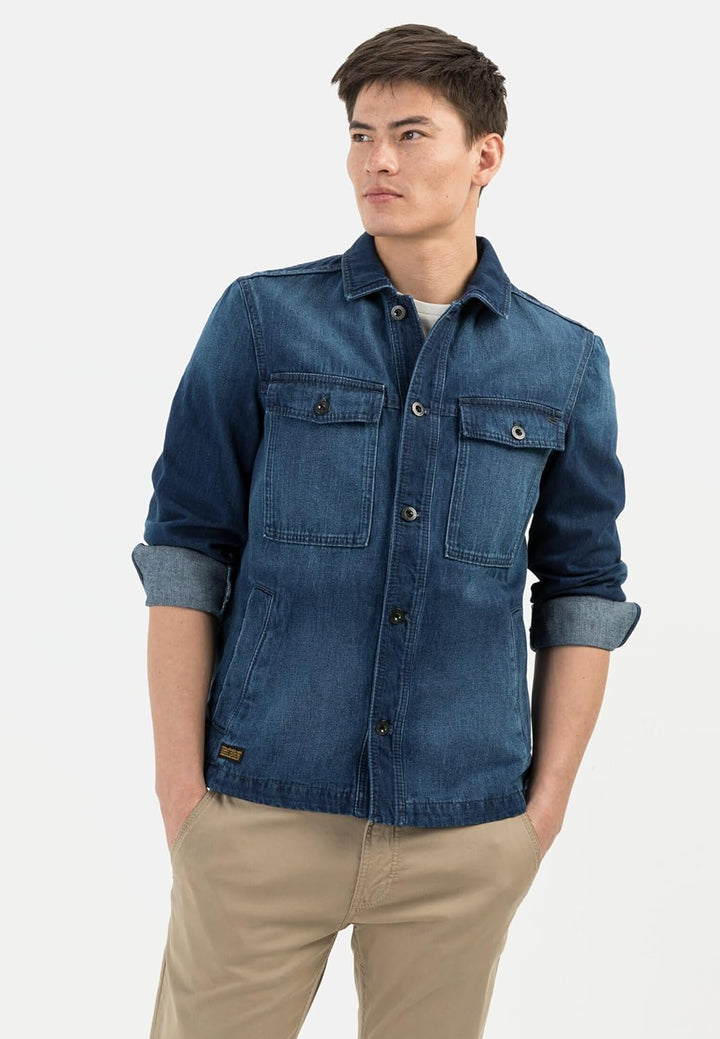 camel active Herren Lässiger Blazer 442035/7i03 60 Indigo, 60 Indigo