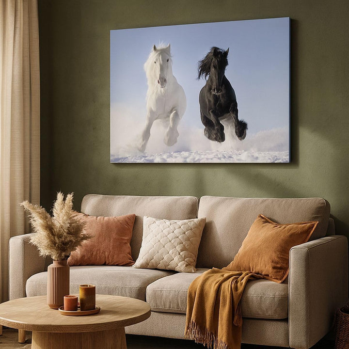 Bilder auf Leinwand 100x70cm Leinwandbild Tiere Schönheit Wettbewerb Gross Wanddeko Bild Schlafzimme