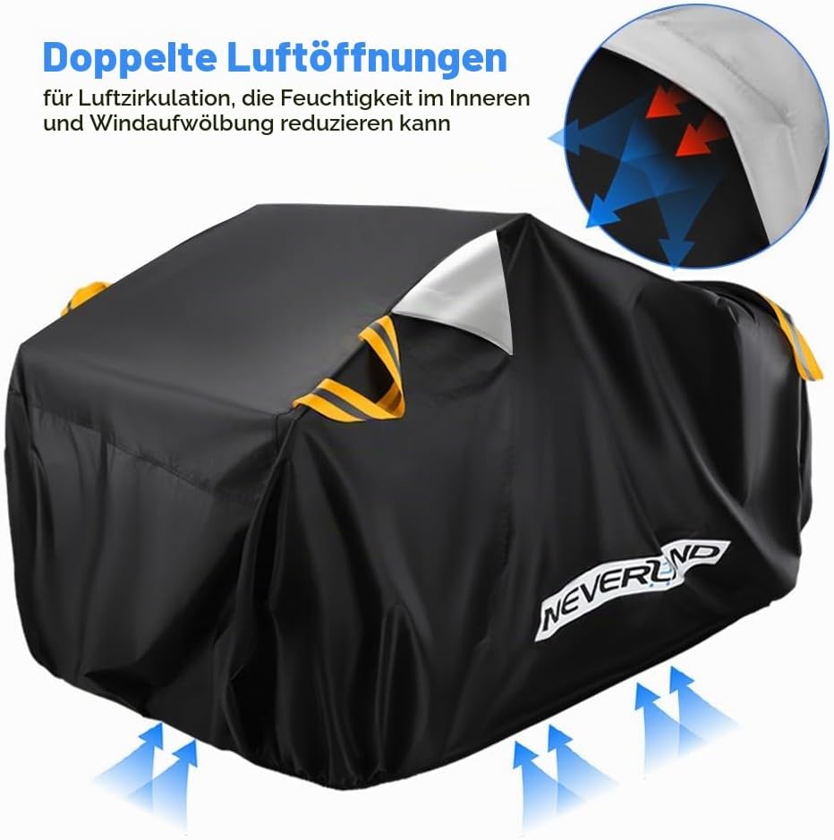 NEVERLAND Quad Abdeckplane Wasserdicht für ATV - 210D Oxford Stoff mit Reflektierende Streifen, Wint