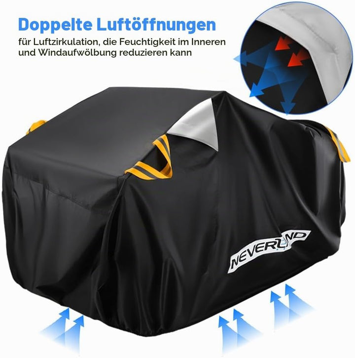 NEVERLAND Quad Abdeckplane Wasserdicht für ATV - 210D Oxford Stoff mit Reflektierende Streifen, Wint