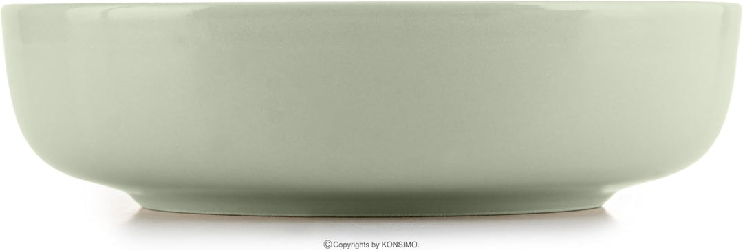Konsimo. Elegant Suppenteller Set 6er - Schale aus Keramik - Pastateller und Tiefteller für 6 Person