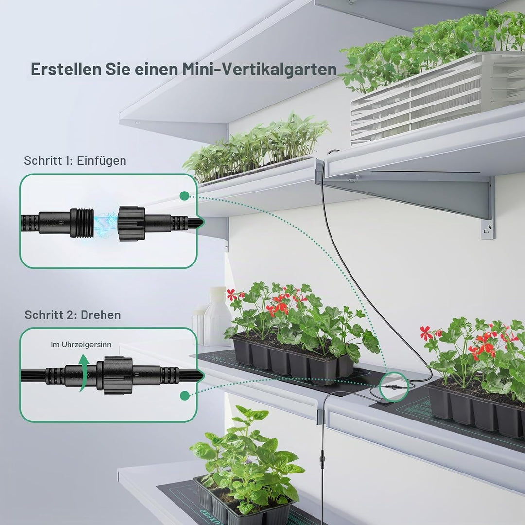 Luxbird Heizmatte Wärmematte für Sämling Germination, 4 Stück Heizmatten, Eins-zu-viele-Steuerung, Z