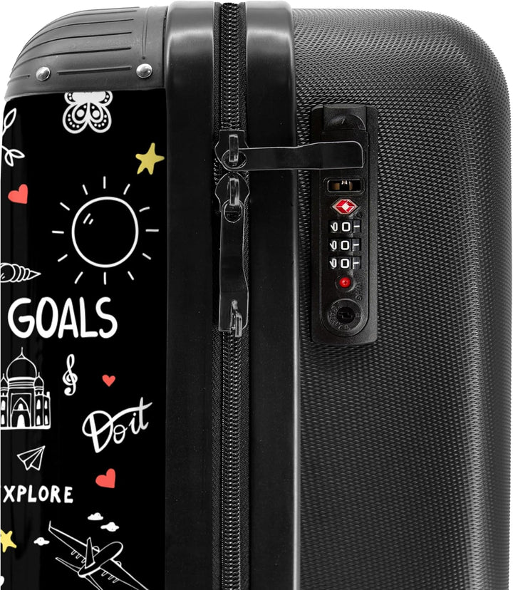 NoBoringSuitcases.com® Handgepäck, Hartschalenkoffer mit TSA Schloss, Trolley, Reisekoffer, Carry on