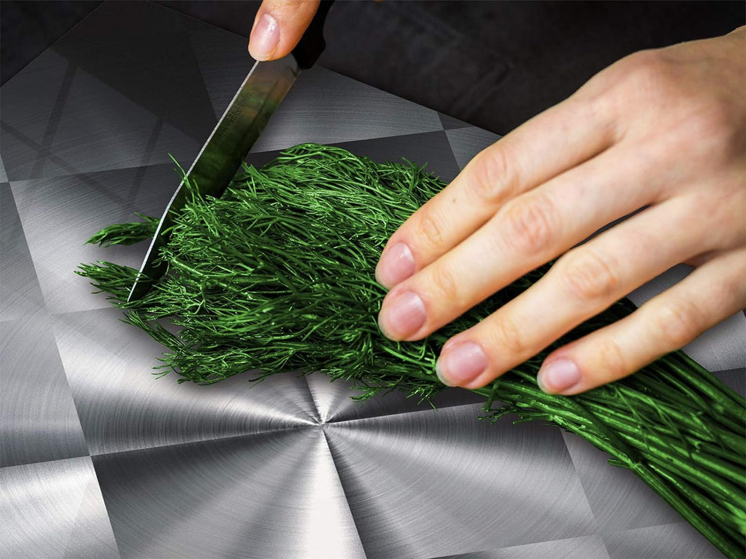 Schneidbrett aus Hartglas und schützende Arbeitsoberfläche – Schneideplatten SINGLE mit 60 x 52 cm u