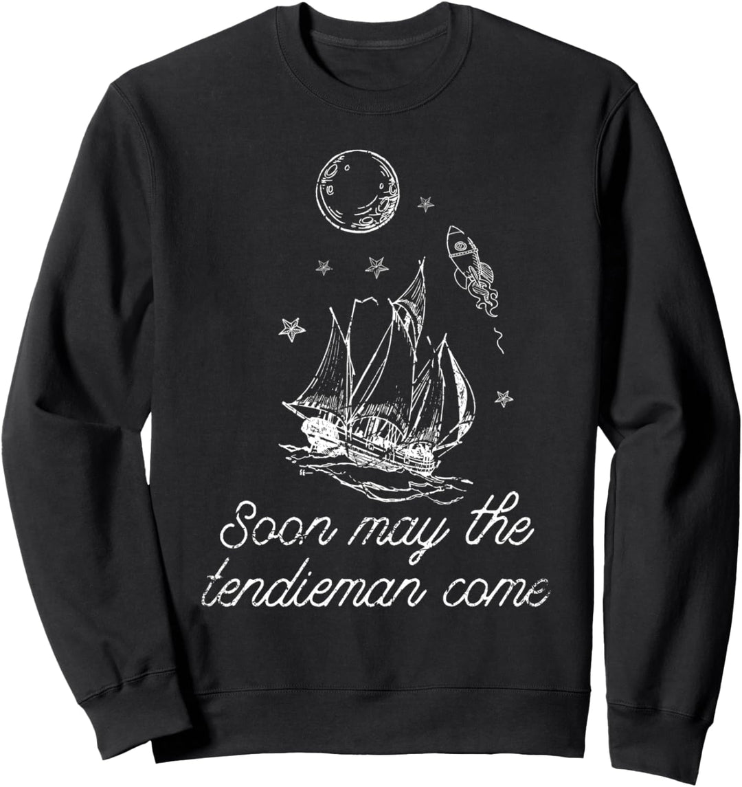 Bald Mai kommt der Tendieman Schiff auf Ocean Sea Shanties Stock Sweatshirt