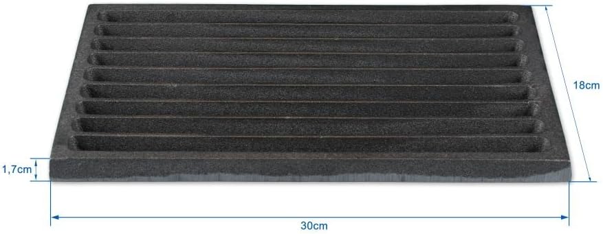 Ascherost Feuerrost Kohlerost Kaminrost Premium-Qualität (Gusseisen, 18 x 30 cm) Gusseisen 18 x 30