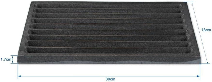 Ascherost Feuerrost Kohlerost Kaminrost Premium-Qualität (Gusseisen, 18 x 30 cm) Gusseisen 18 x 30