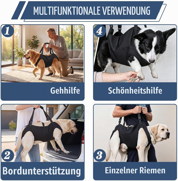 Tragehilfe Hund Hundegeschirr Hunde Tragehilfe für Grosse - XL | Hunde Tragehilfe für Mittelgrosse G