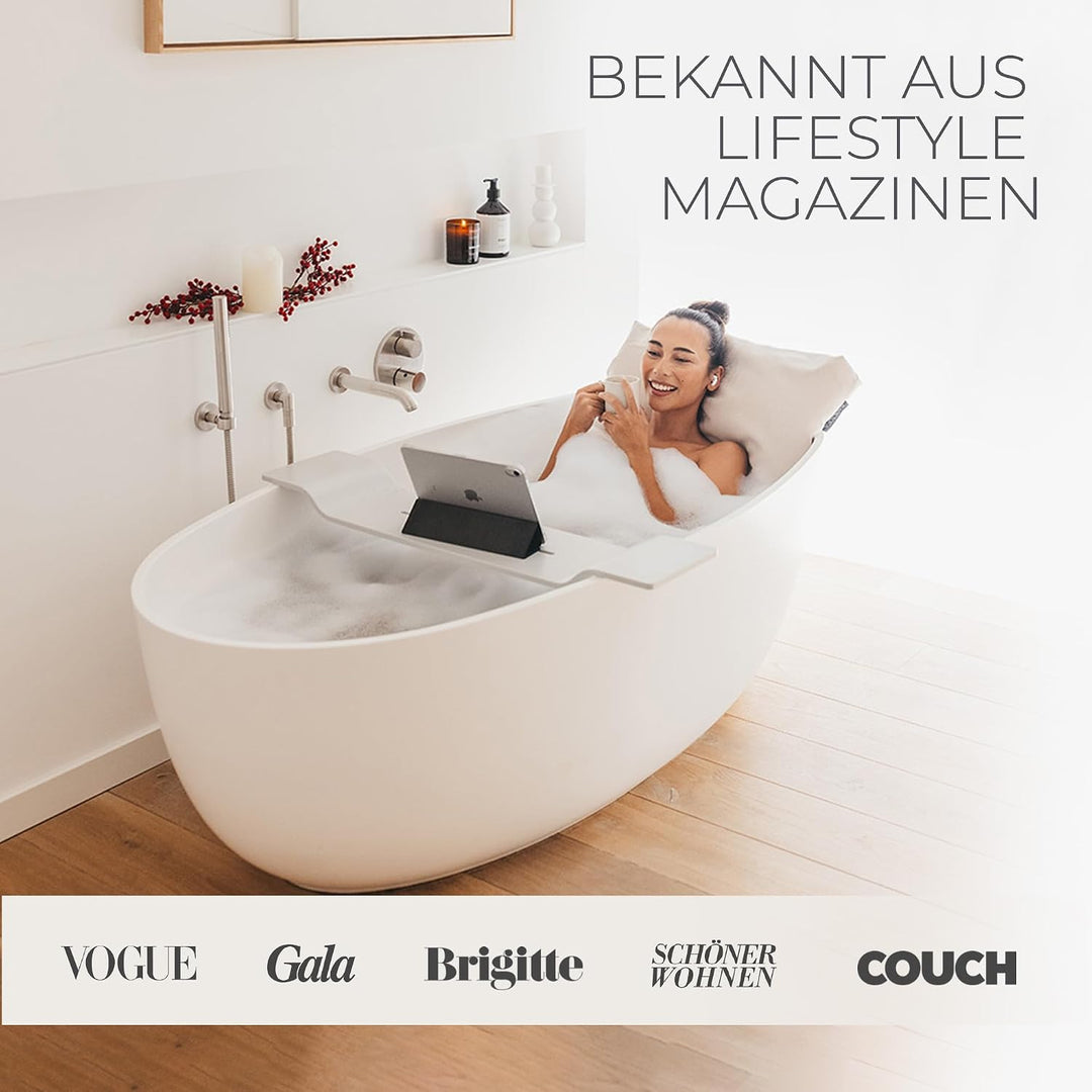 BADESOFA® Badewannen-Kissen L | Premium-Qualität | Bequemes Wannenkissen | Waschbar, Schnelltrocknen
