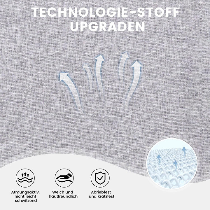 GTPLAYER Gaming Stuhl Stoff, Gaming Sessel mit Taschenfederkissen, ergonomischer Drehstuhl, Gamer St