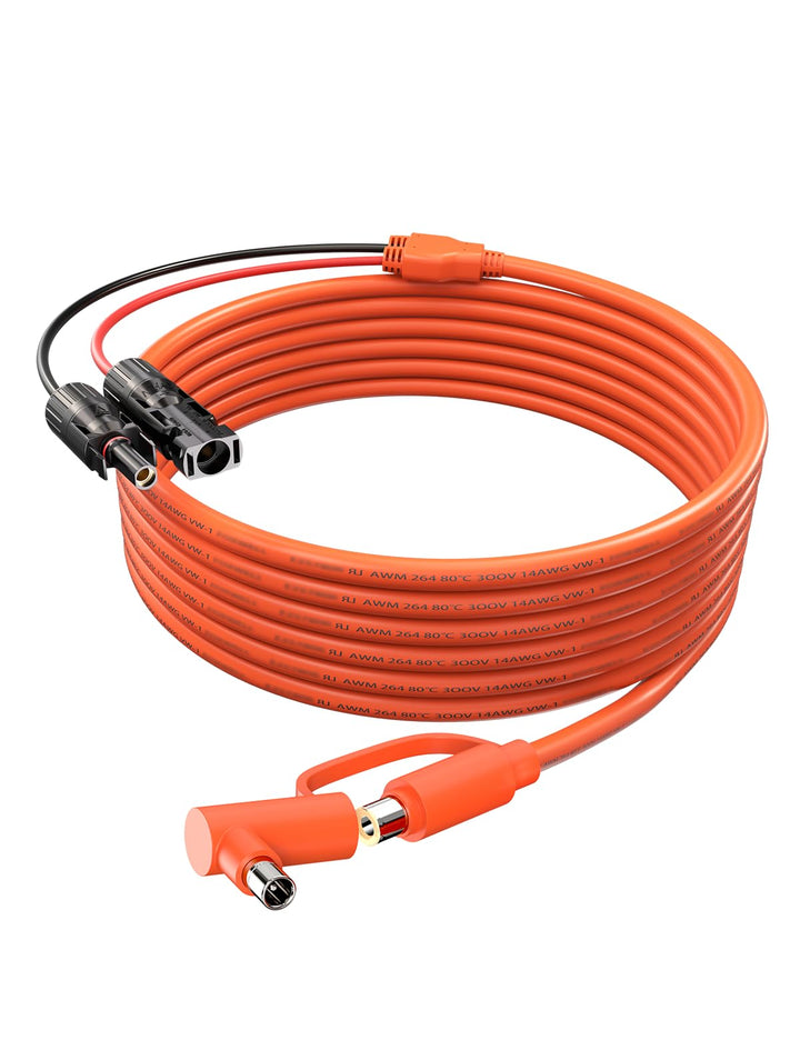 Tonton Solarstecker auf DC 8mm und DC 8020, 2 Meter Solarzellen Stecker und Buchse auf DC7909 DC8020
