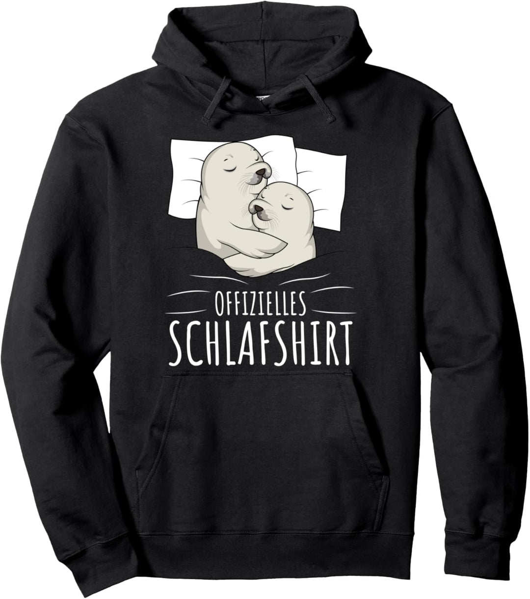 Offizielles Schlafshirt Robbe Schlafen Robben Pullover Hoodie