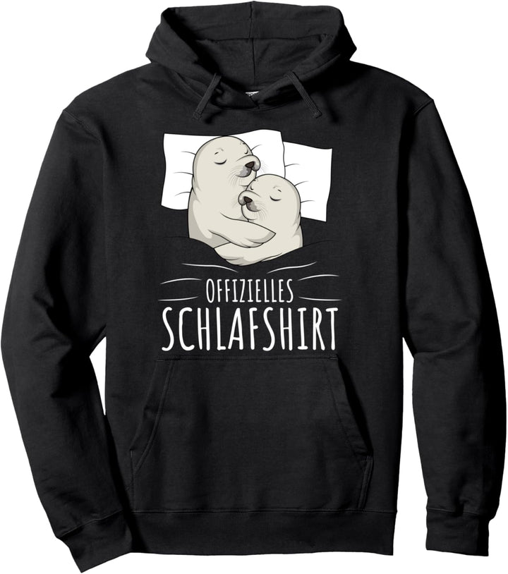 Offizielles Schlafshirt Robbe Schlafen Robben Pullover Hoodie