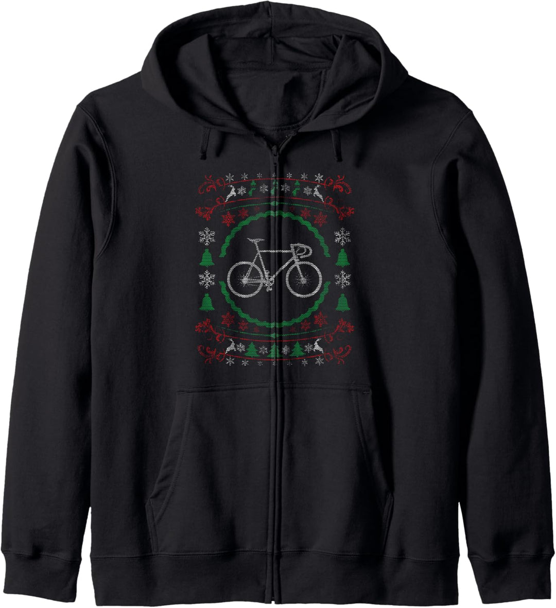 Ugly Christmas Style Bicycle Funny Xmas Kapuzenjacke