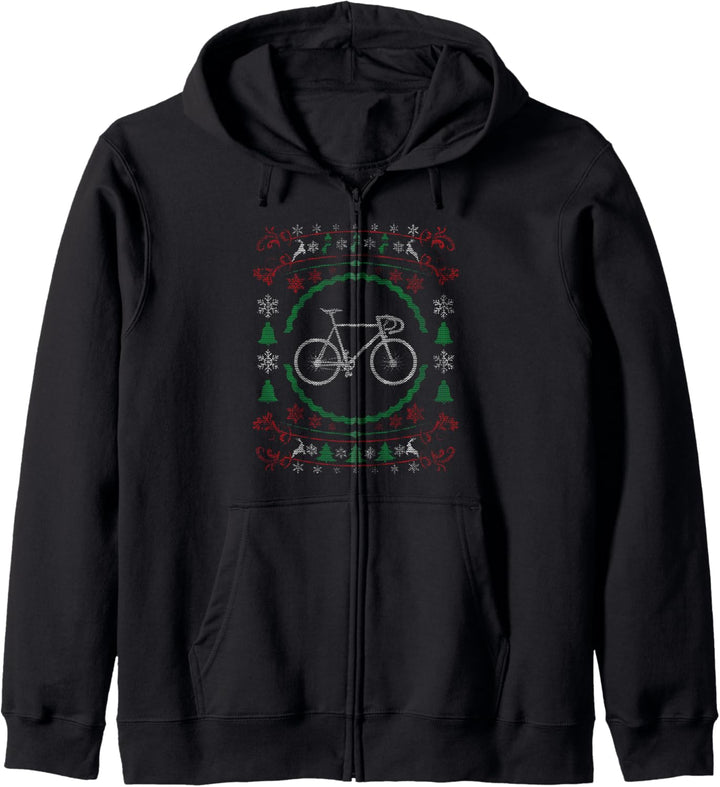 Ugly Christmas Style Bicycle Funny Xmas Kapuzenjacke