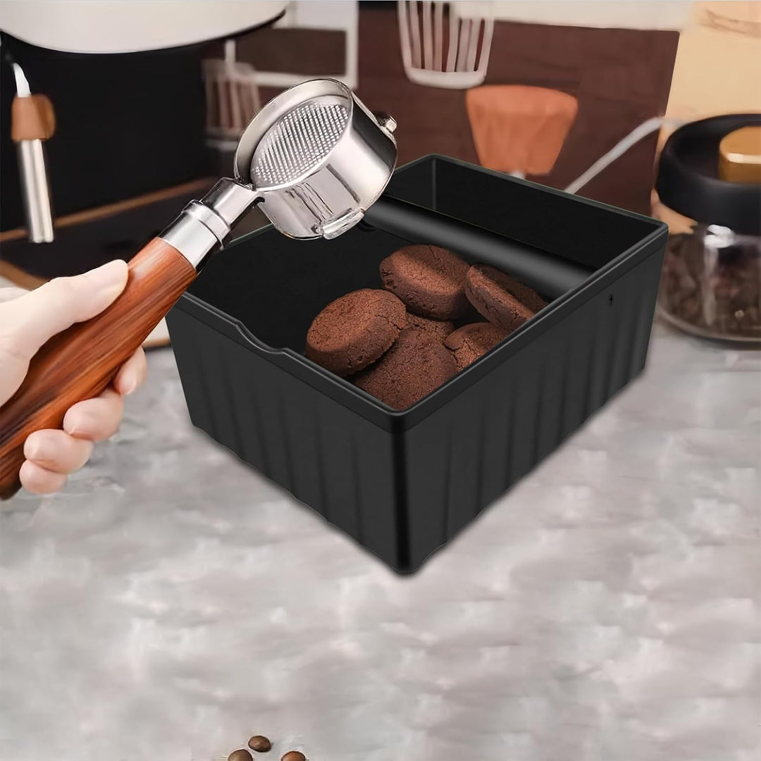 Espresso Klopfbox,ABS abschlagbehälter für siebträger，kaffee abklopfbehälter mit Klopfstange und rut