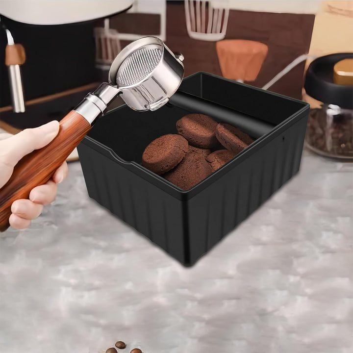 Espresso Klopfbox,ABS abschlagbehälter für siebträger，kaffee abklopfbehälter mit Klopfstange und rut
