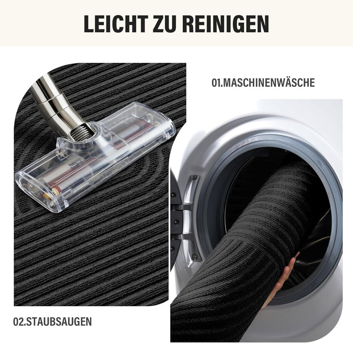 FEOMOS Schmutzfangmatte Innen Aussen 50x80cm, rutschfeste Fussmatte mit Saugkraft, Fussmatte Waschba