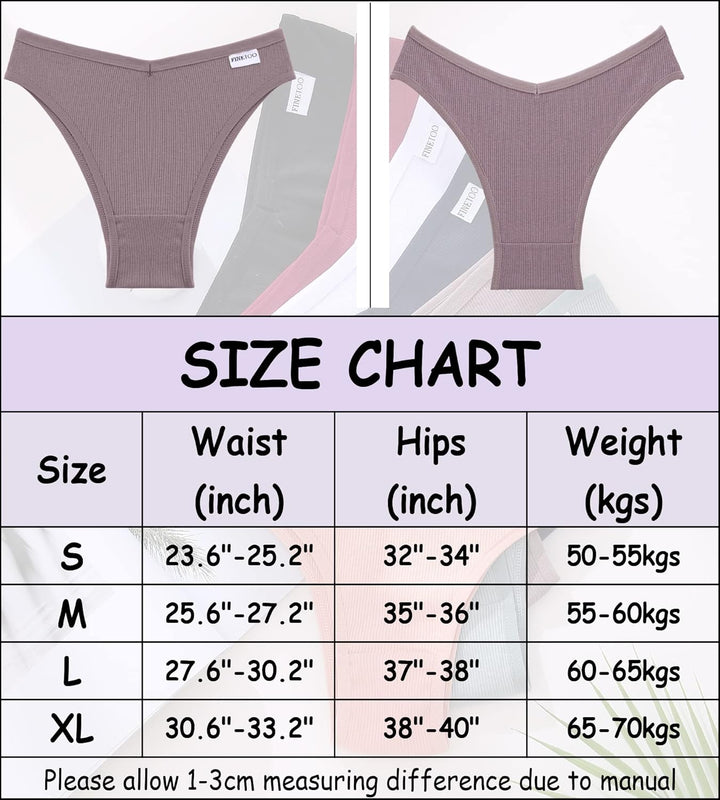 FINETOO 10er Damen Brazilian Slip Bikini Set Sexy Mädchen Baumwoll Unterwäsche Unterhosen Bequem Des