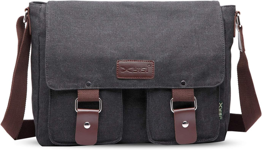 FANDARE Leinwand Messenger Bag Umhängetasche 7.9 inch iPad Tasche Schultertasche Unisex Segeltuch Ta