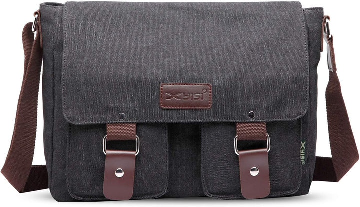 FANDARE Leinwand Messenger Bag Umhängetasche 7.9 inch iPad Tasche Schultertasche Unisex Segeltuch Ta