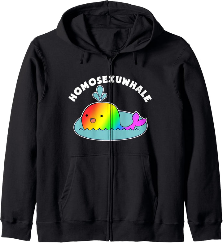 Homosexuwhale - Regenbogen LGBT CSD Kapuzenjacke