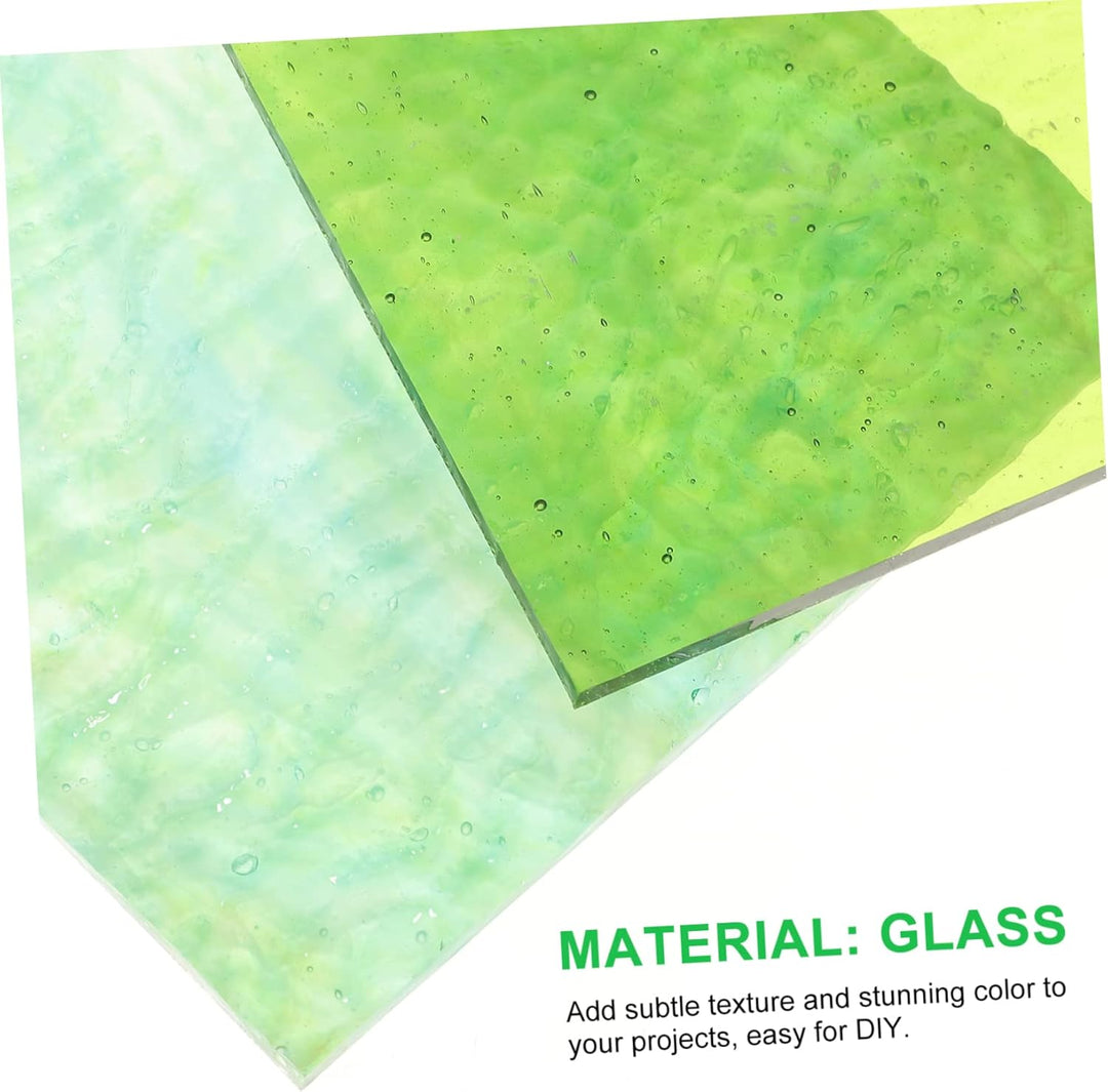 YARNOW Aufkleber Mosaikglas Kunstglasplatten 4 Stücke Bunt Glasscheiben Mischfarben Grün Packungen D