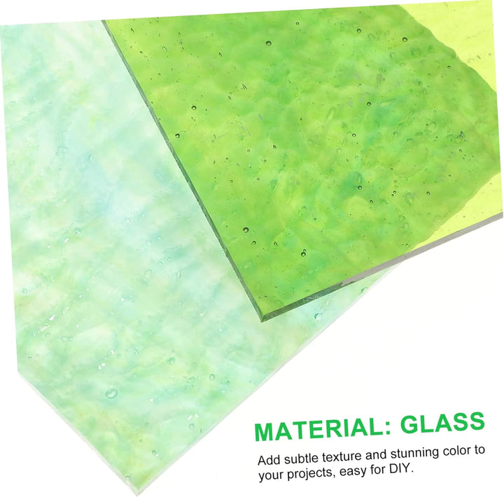 YARNOW Aufkleber Mosaikglas Kunstglasplatten 4 Stücke Bunt Glasscheiben Mischfarben Grün Packungen D