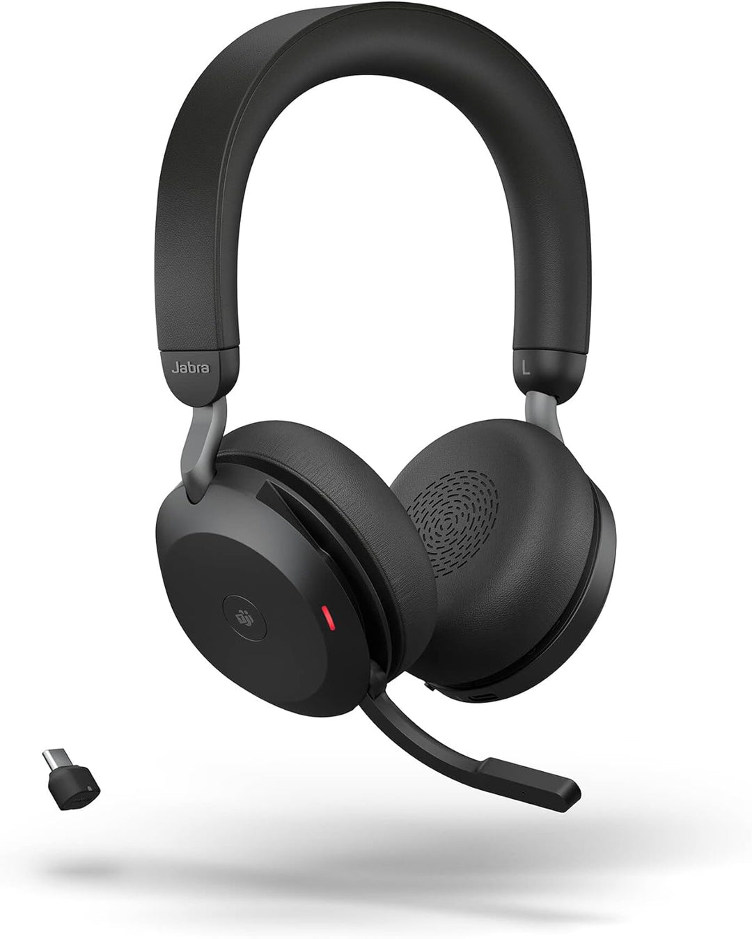 Jabra Evolve2 75 Wireless PC Headset with 8-Microphone Technology - Dual Foam Stereo Headphones with