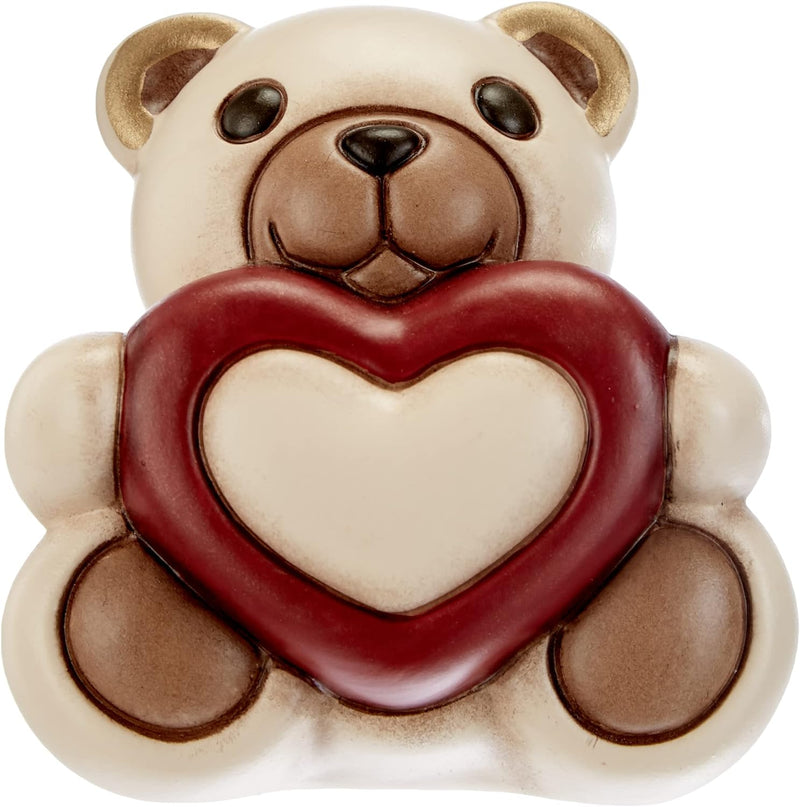 THUN I Classici Geschenkartikel Teddy Max, Keramik, bunt Soft, 8.3 cm H