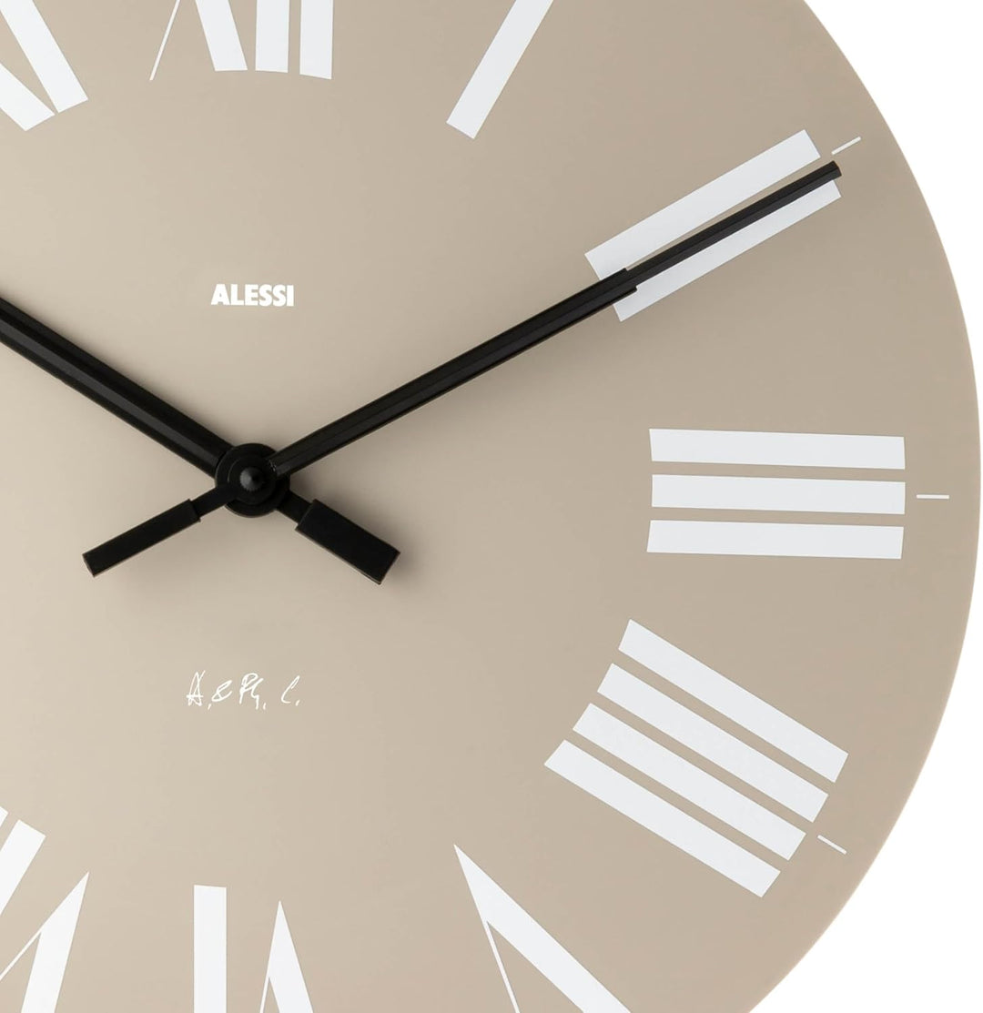 Alessi,12 G,Firenze AA8Wanduhr ausABS, Quarzwerk, grau, Ã˜ 36cm